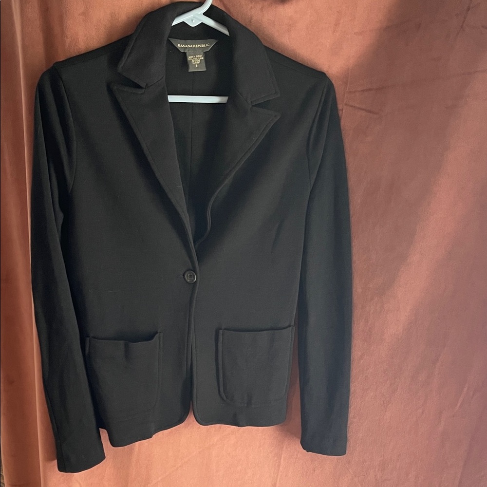 Banana Republic Black Wool Single-Button Women's Blazer